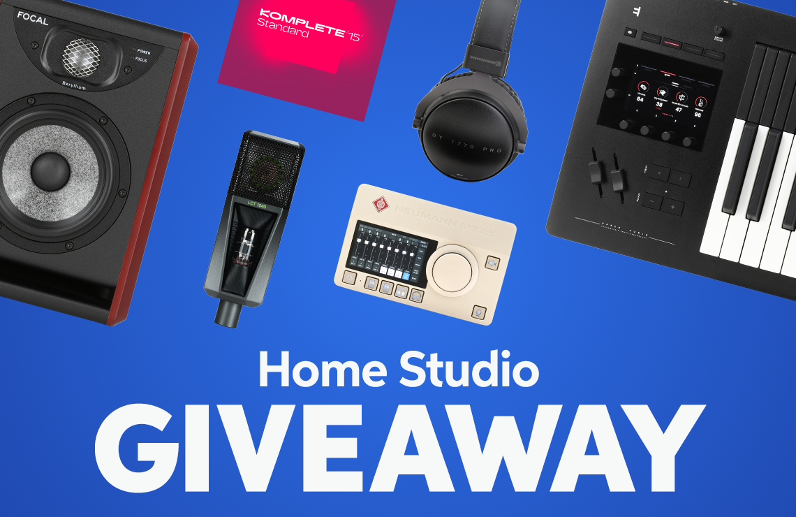 Ultimate Home Studio Gear Giveaway -- input your email address below to enter or click here to learn more.