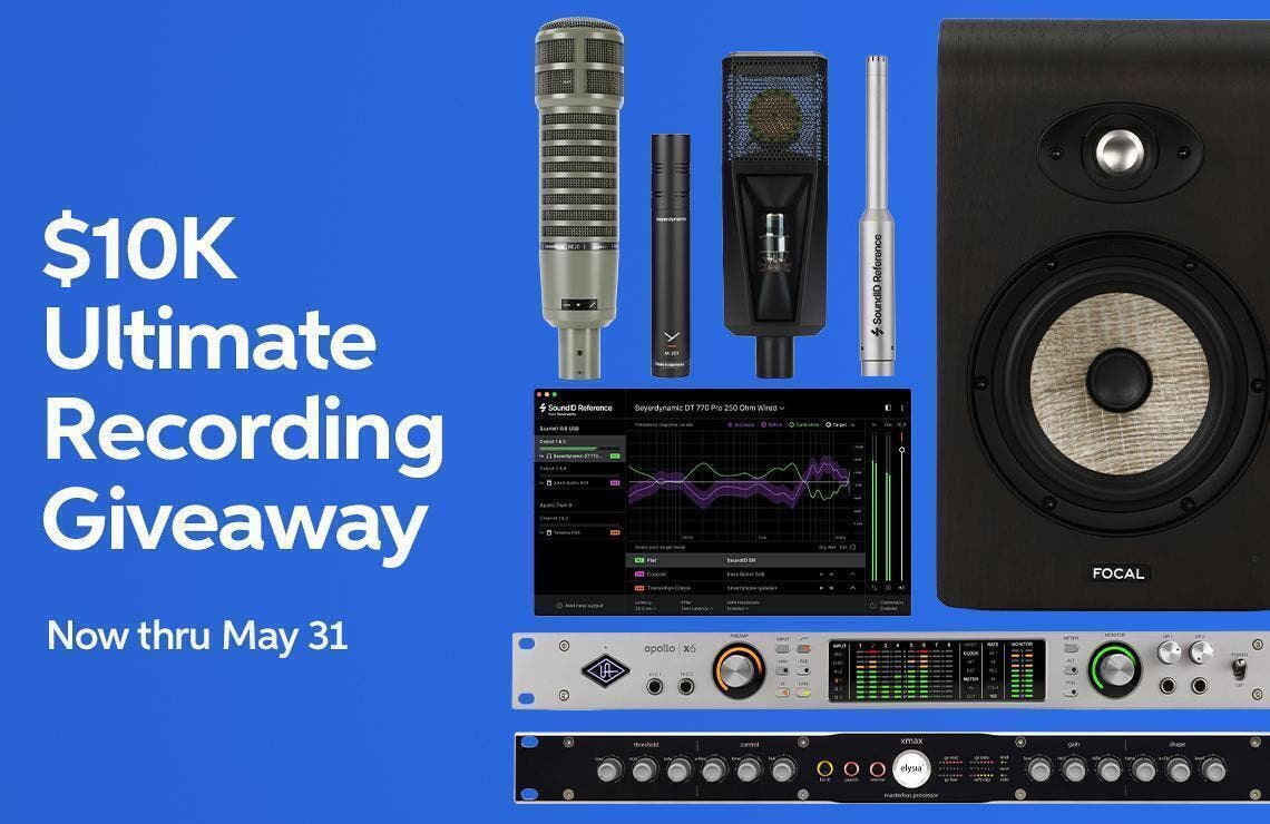$10k Ultimate Recording Giveaway -- input your email address below to enter or click here to learn more.