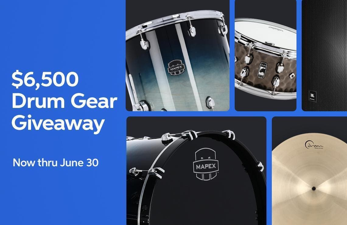 $6.5K Drum Gear Giveaway -- input your email address below to enter or click here to learn more.