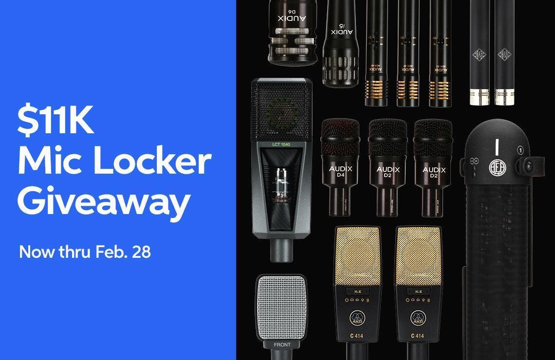 $11K MIC LOCKER Giveaway, now thru Feb. 28 -- input your email address below to enter or click here to learn more.