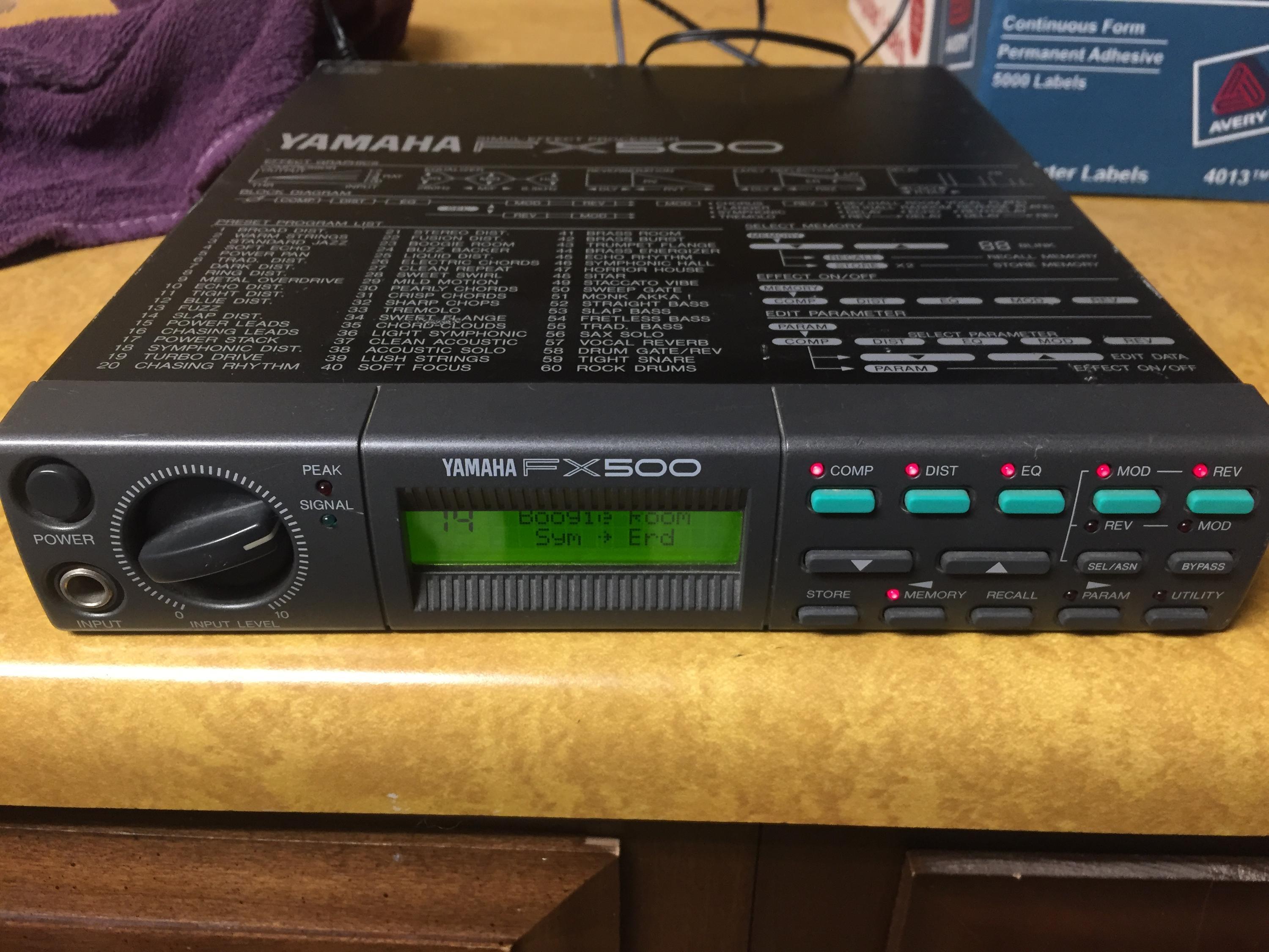 Used Yamaha FX500 Simul-Effect Processor - Sweetwater's Gear Exchange