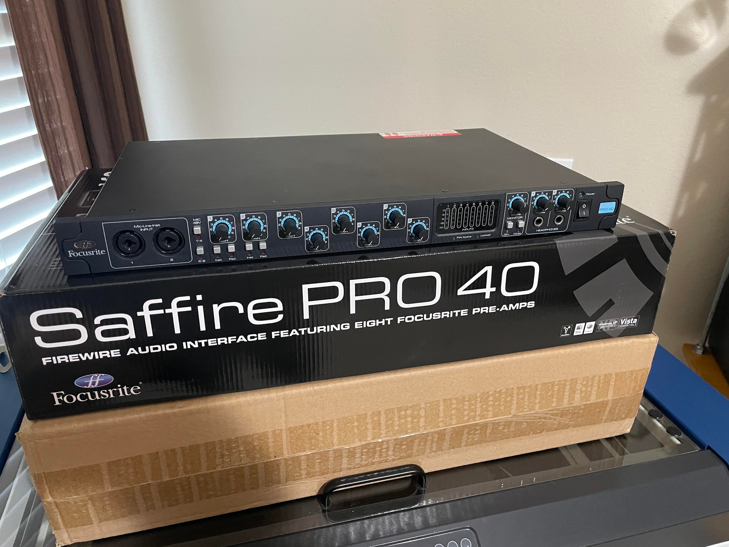 Used Focusrite Saffire Pro 40, Firewire audio interface