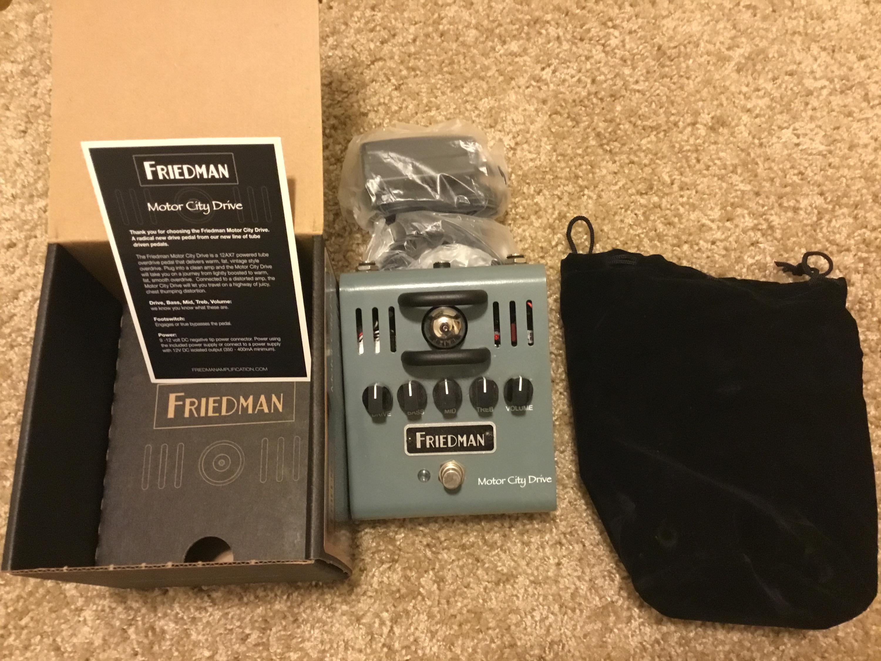 Used Friedman Motor City Drive - 12AX7 Tube Overdrive Pedal