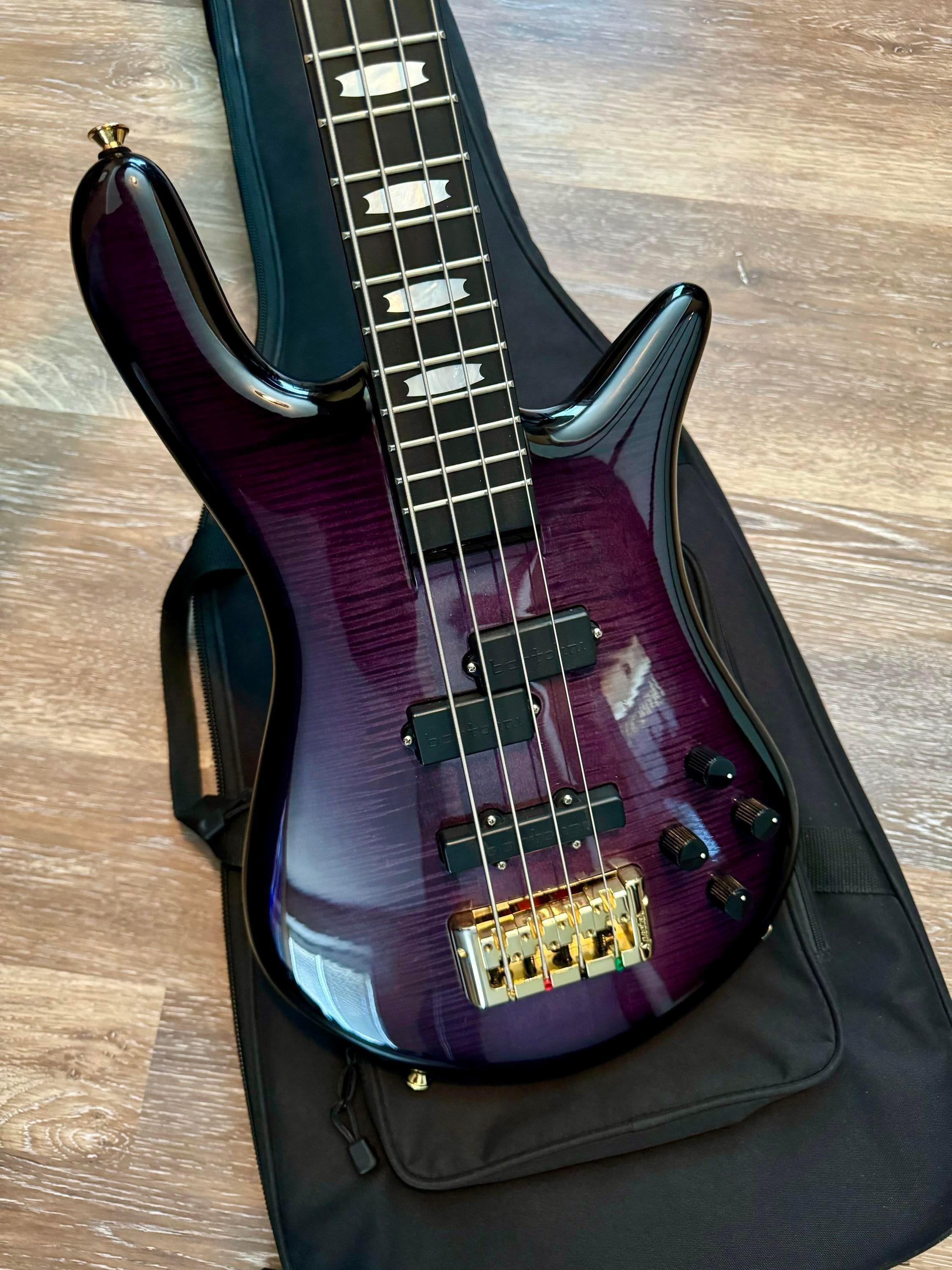Used Spector Euro 4 LT Bass Guitar - Violet Fade Gloss