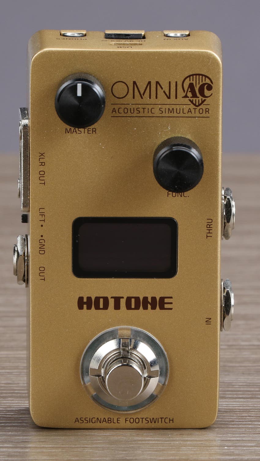 Used Hotone Omni AC Acoustic Simulator Effects Pedal Gold