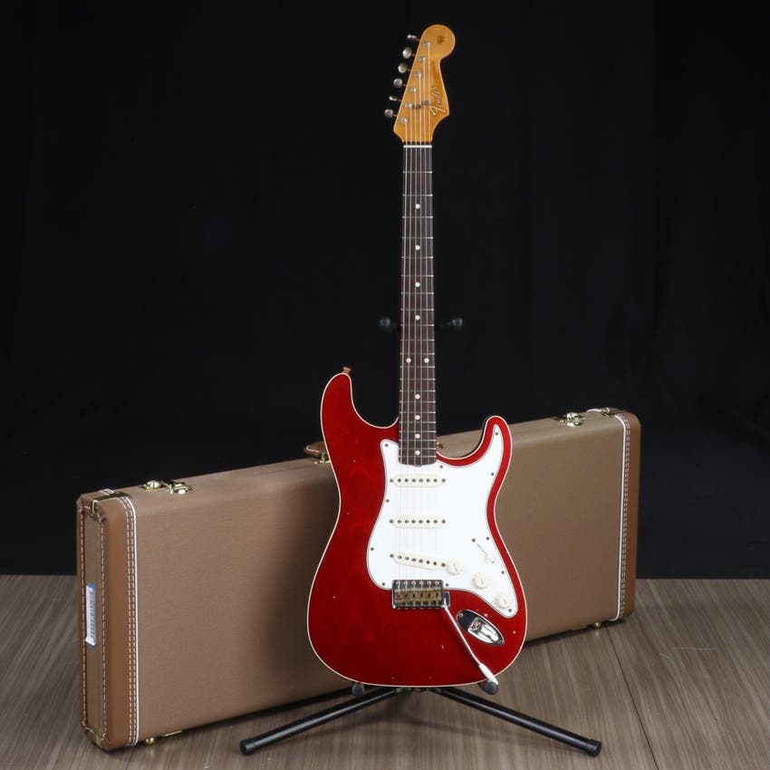Custom Shop Double Bound Journeyman Relic Stratocaster Electric Guitar with Case - Candy Apple Red