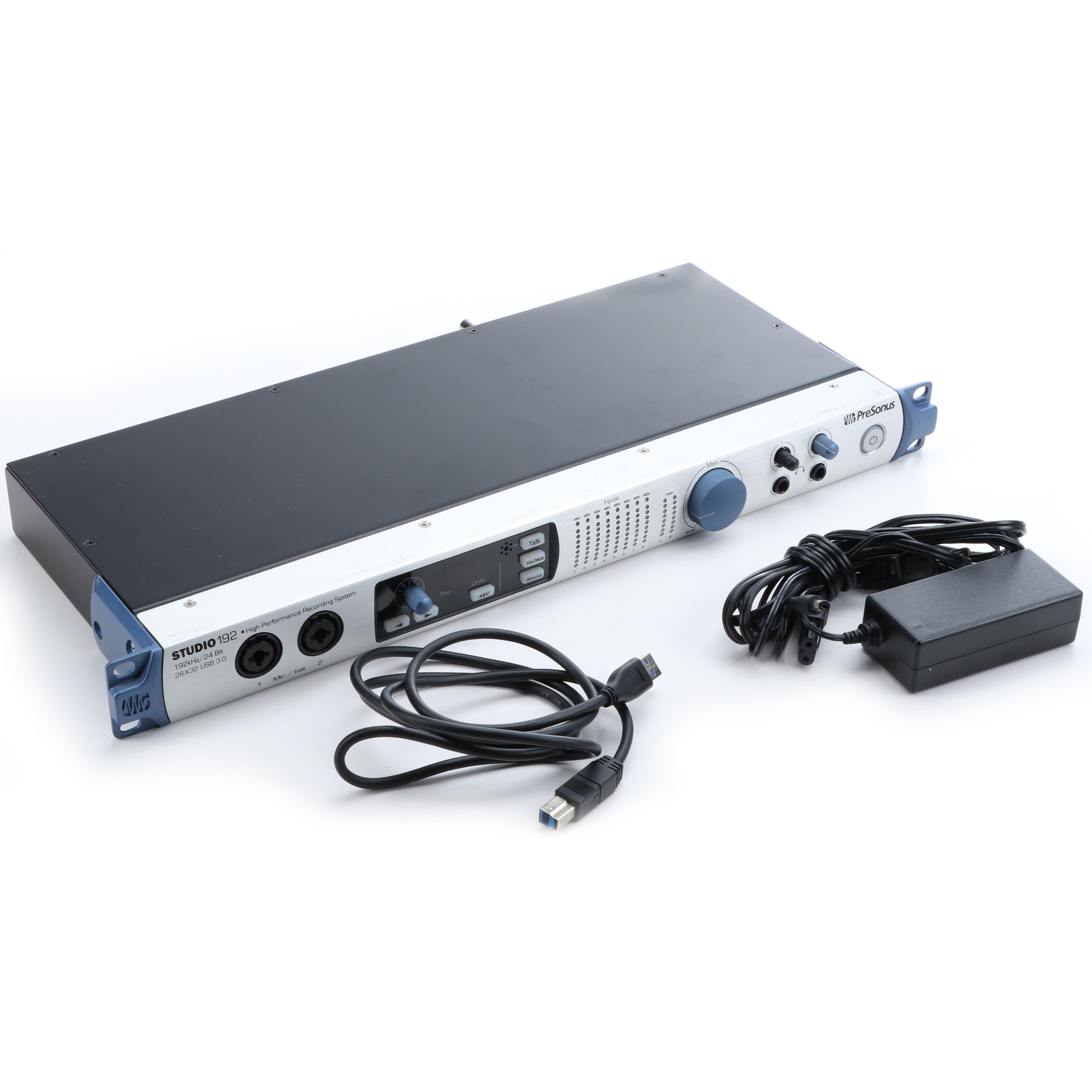 Used PreSonus Studio 192 26x32 USB 3.0 Audio Interface and Studio Command  Center w/8 Preamps