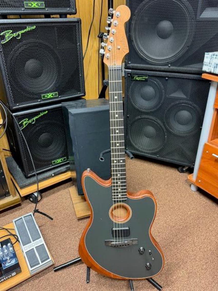 American Acoustasonic Jazzmaster Acoustic-electric Guitar - Tungsten