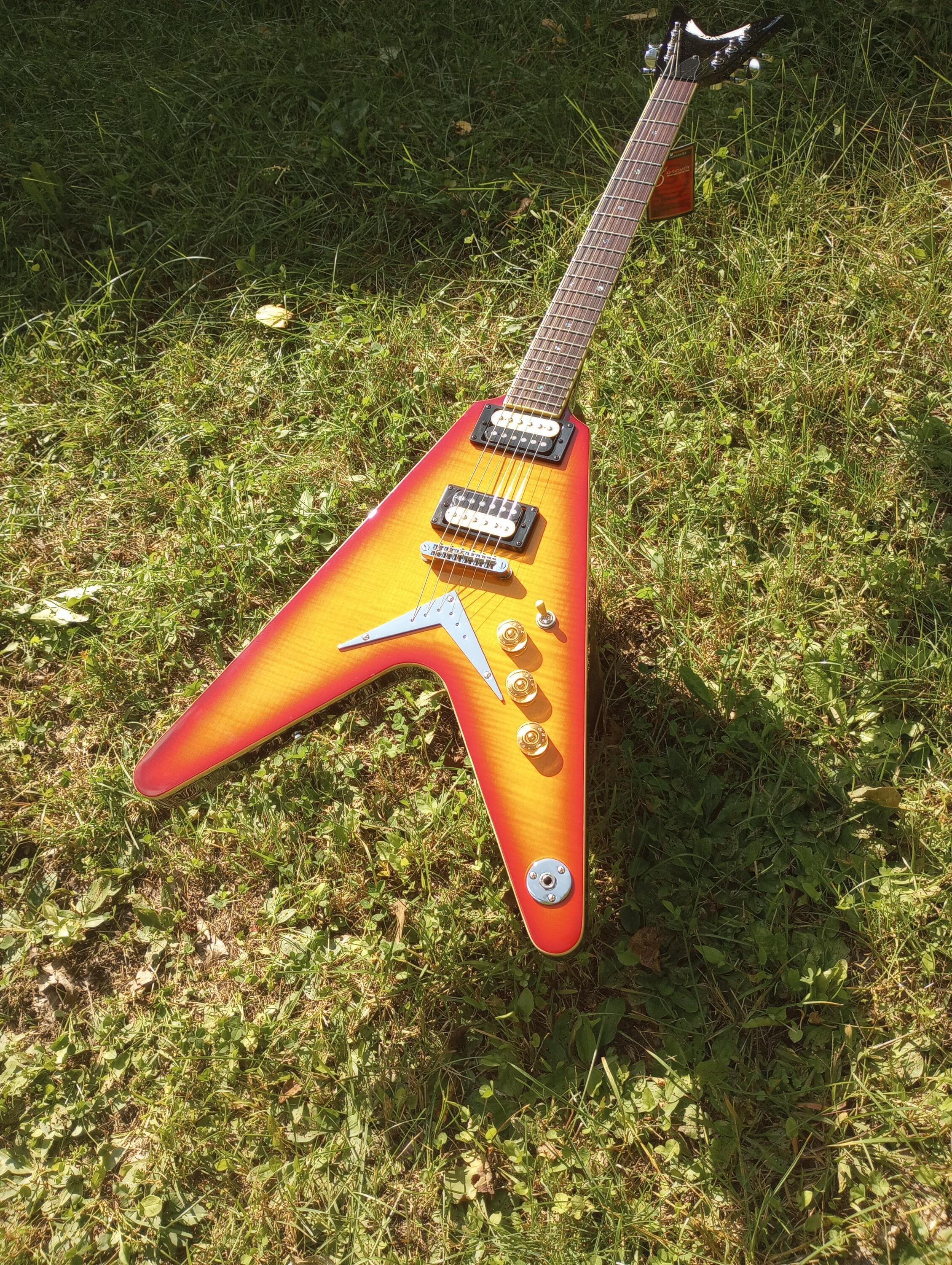 Used Dean flying V 79 with thick Gibson bag - Sweetwater's Gear