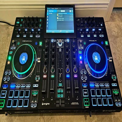 Denon DJ PRIME 4+ 4-Deck Standalone DJ Controller with  Music