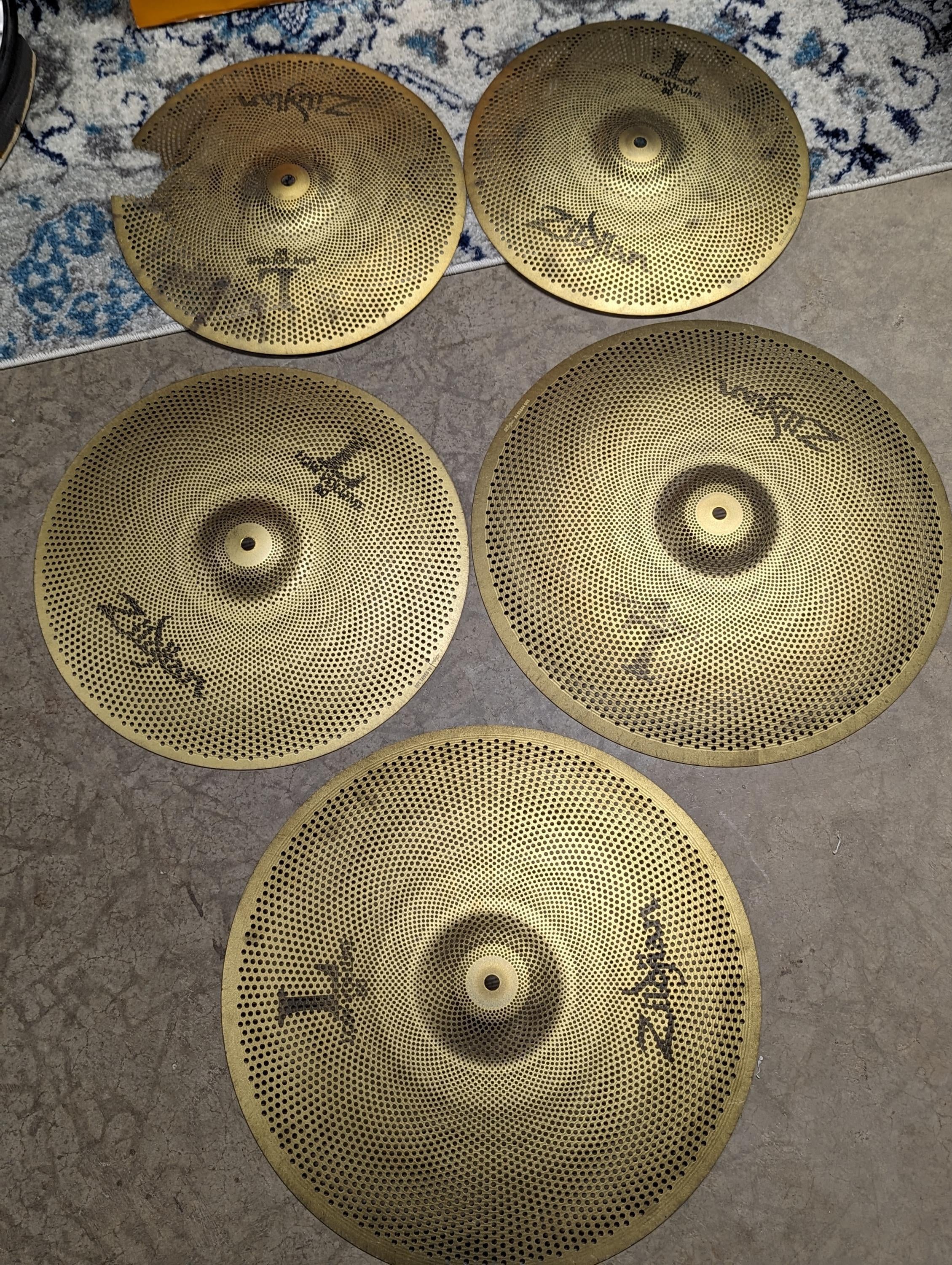 Used Zildjian L80 Low Volume Cymbal Set - 14/16/18 inch