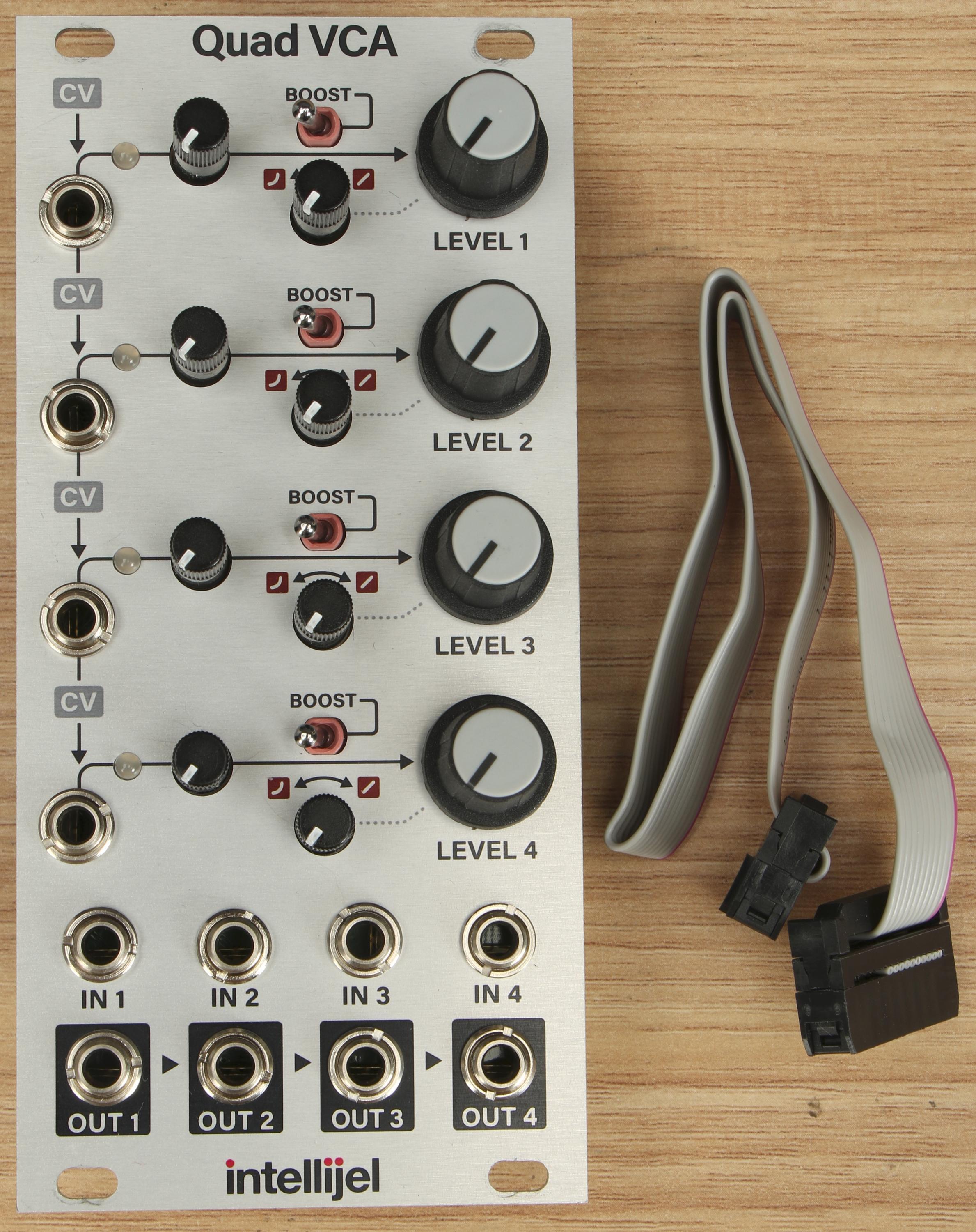 Used Intellijel Quad VCA Eurorack Amplifier and Cascaded Mixer Studio Module