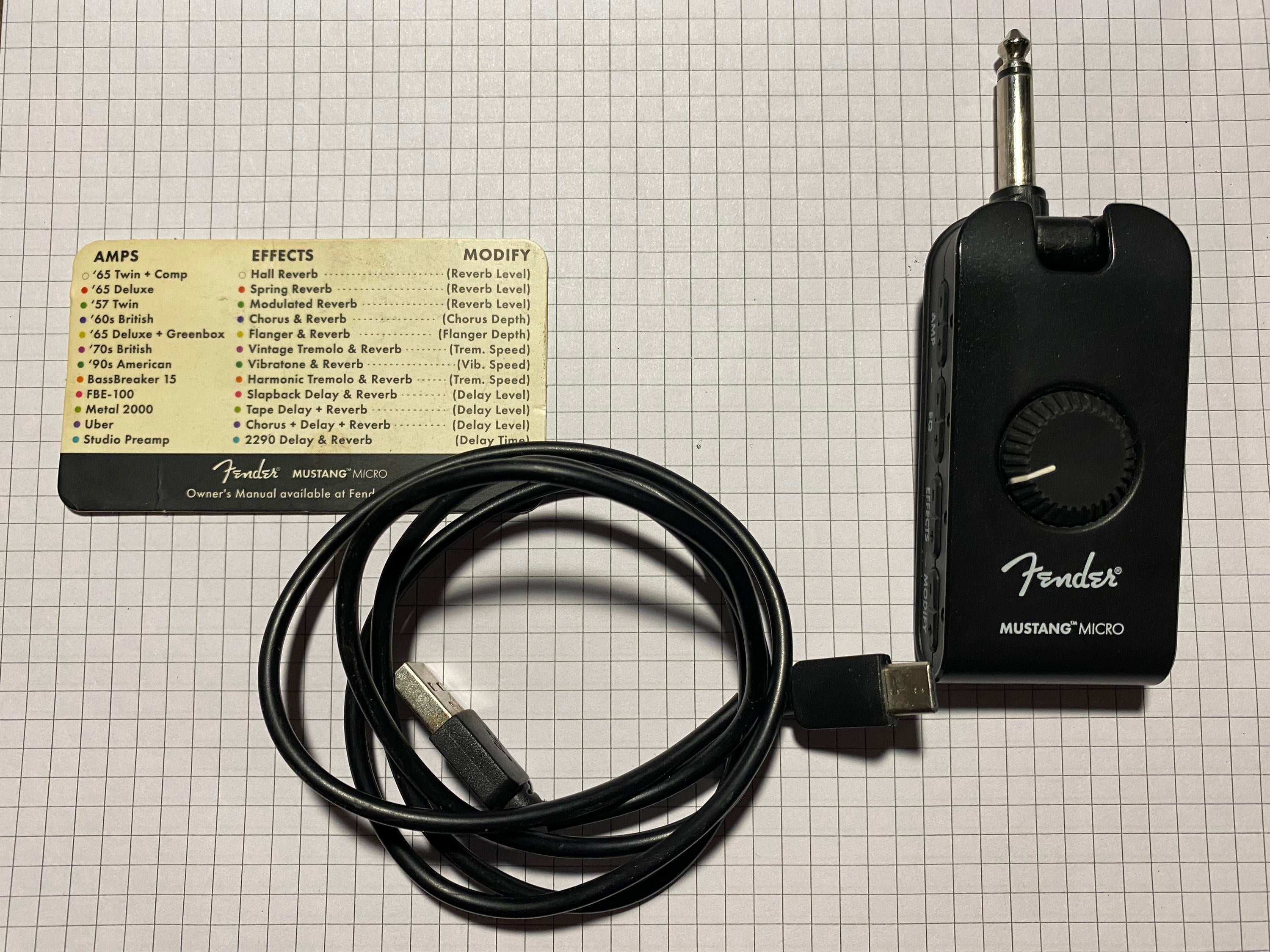 Used Fender Mustang Micro Headphone Guitar Amp | Sweetwater Gear