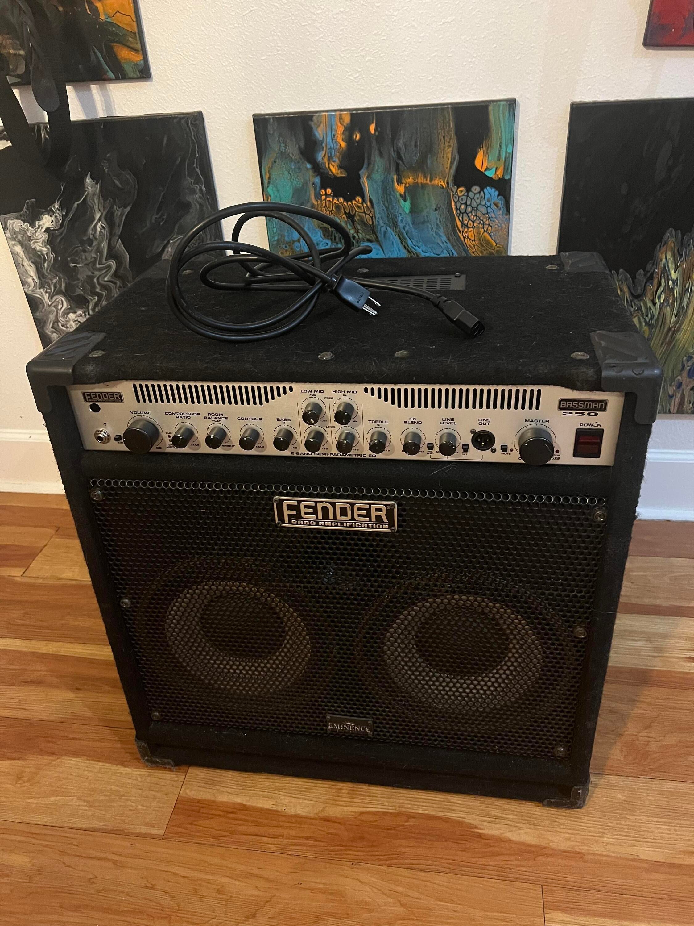 Used Fender Bassman 250 NEW POTS 2x10 Bass Combo Amplifier - 2006