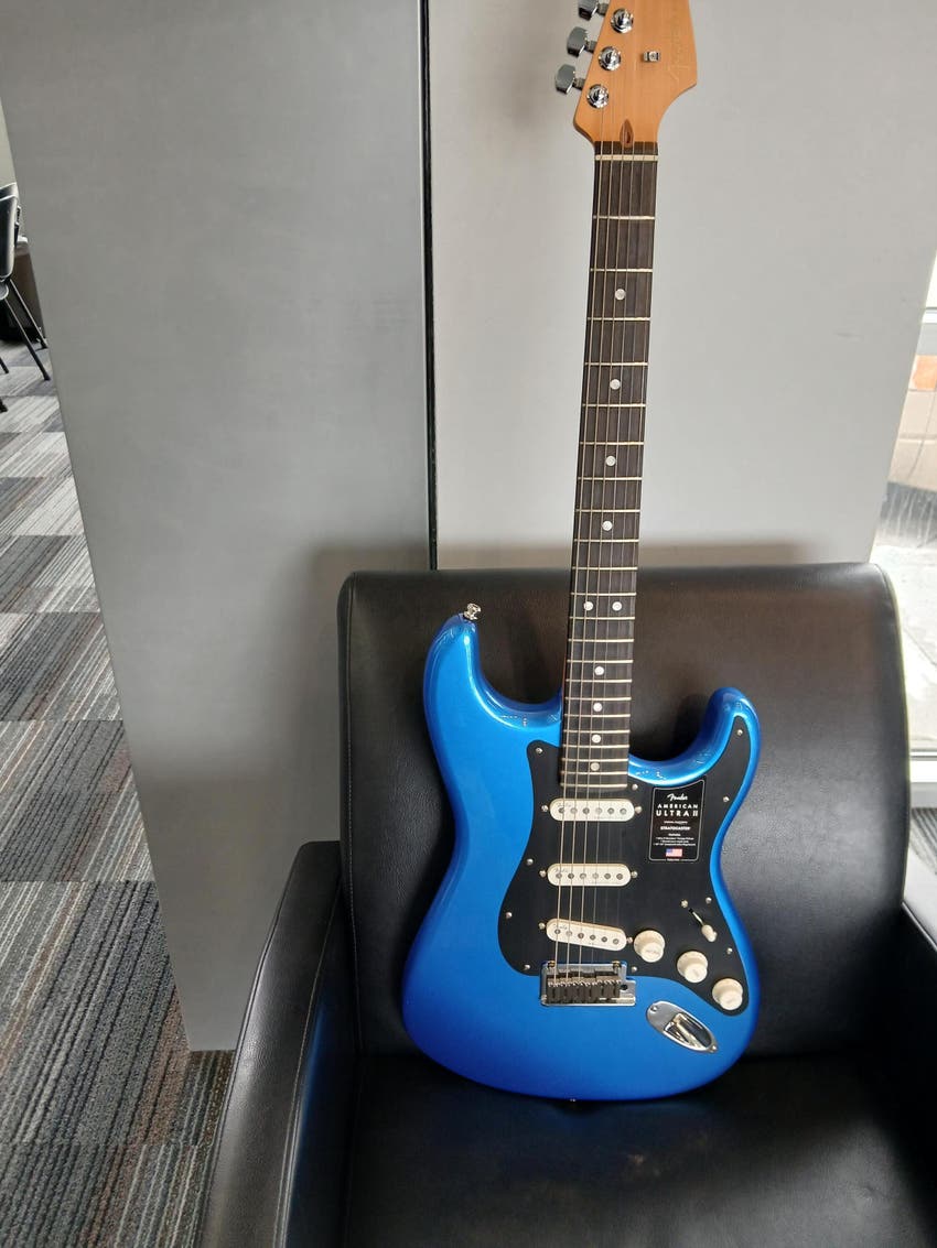 American Ultra II Stratocaster Electric Guitar - Noble Blue, Ebony Fingerboard