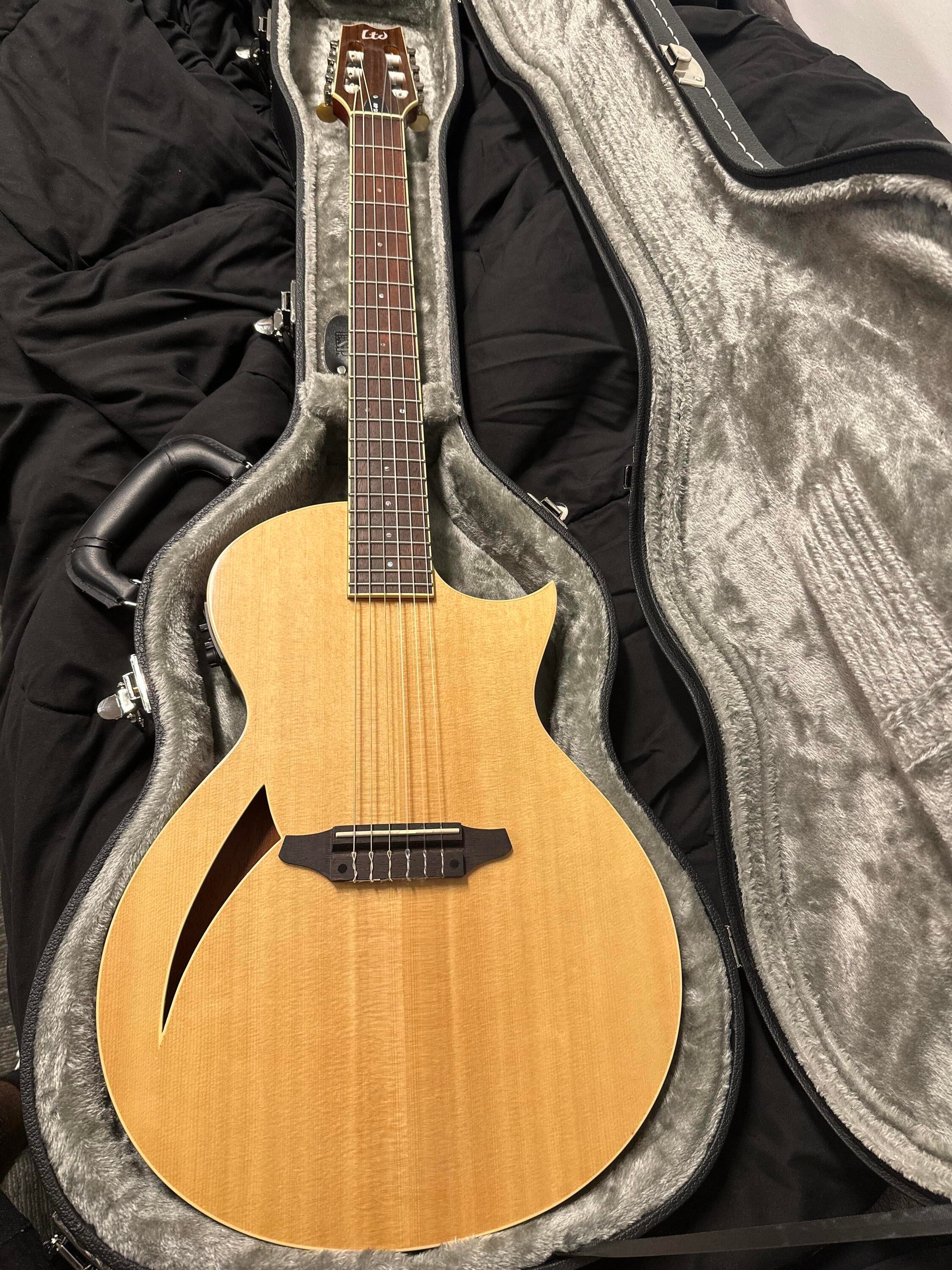 Used ESP LTD TL-6N Thinline Nylon String Acoustic-Electric Guitar