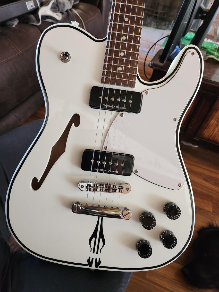 Jim Adkins JA-90 Telecaster Thinline - White