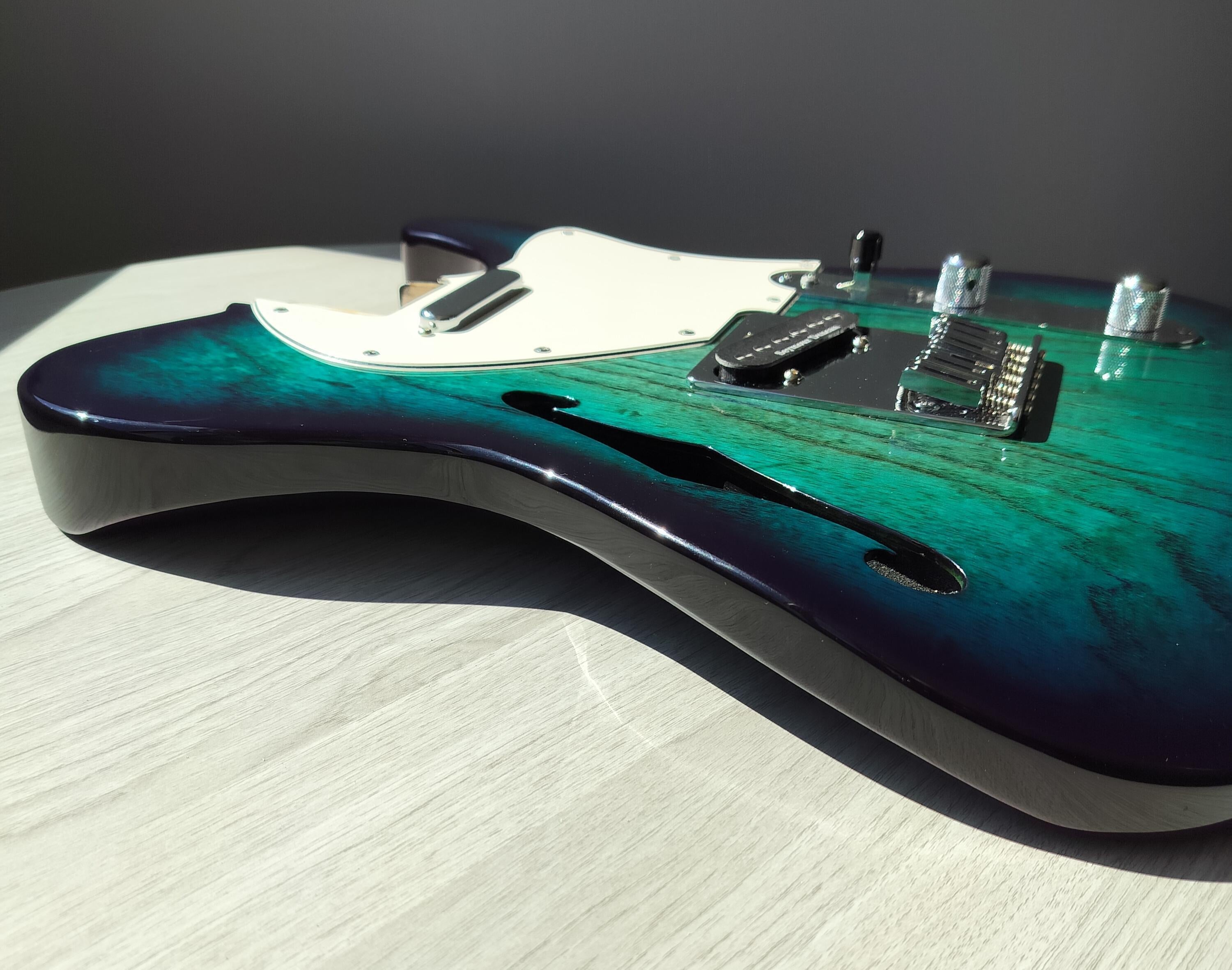 WARMOTH Thinline Guitar Body テレキャスター ボディ Warmoth Tele Thinline Semi Hollow Electric Guitar Body Ash