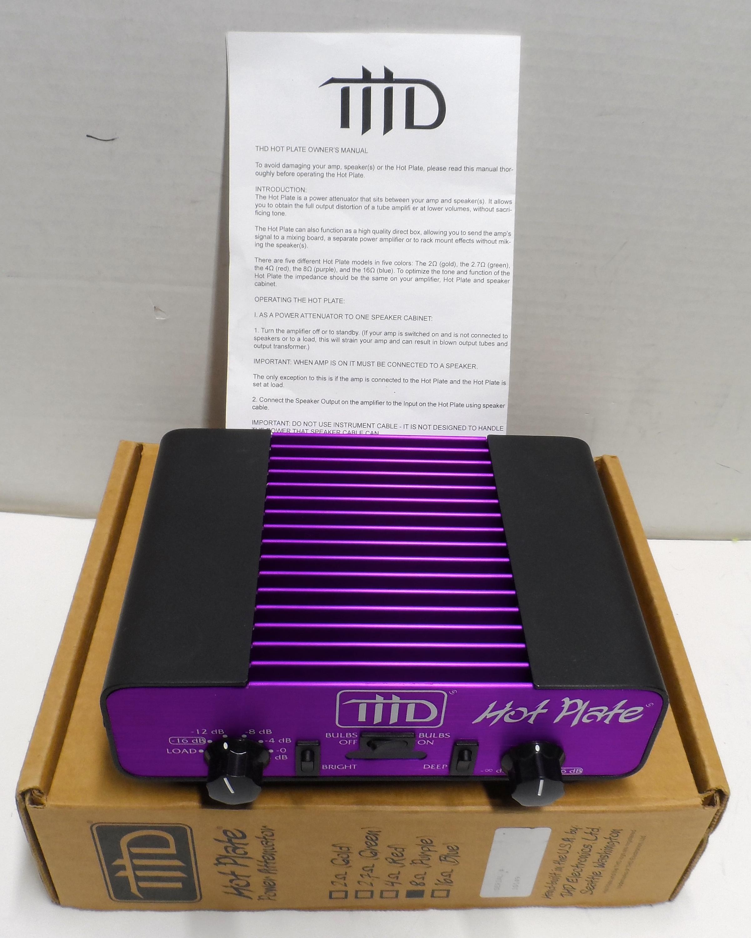 Used THD Hot Plate Reactive Attenuator 8 Ohm Volume Control Load Box Amp  Power Soak with Manual Original Box