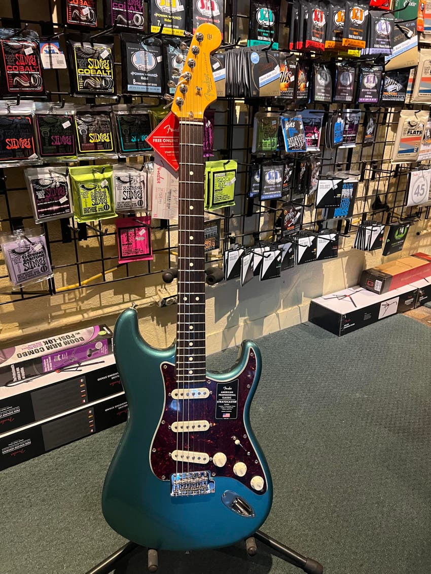 American Professional Classic Stratocaster Electric Guitar - Faded Sherwood Green Metallic