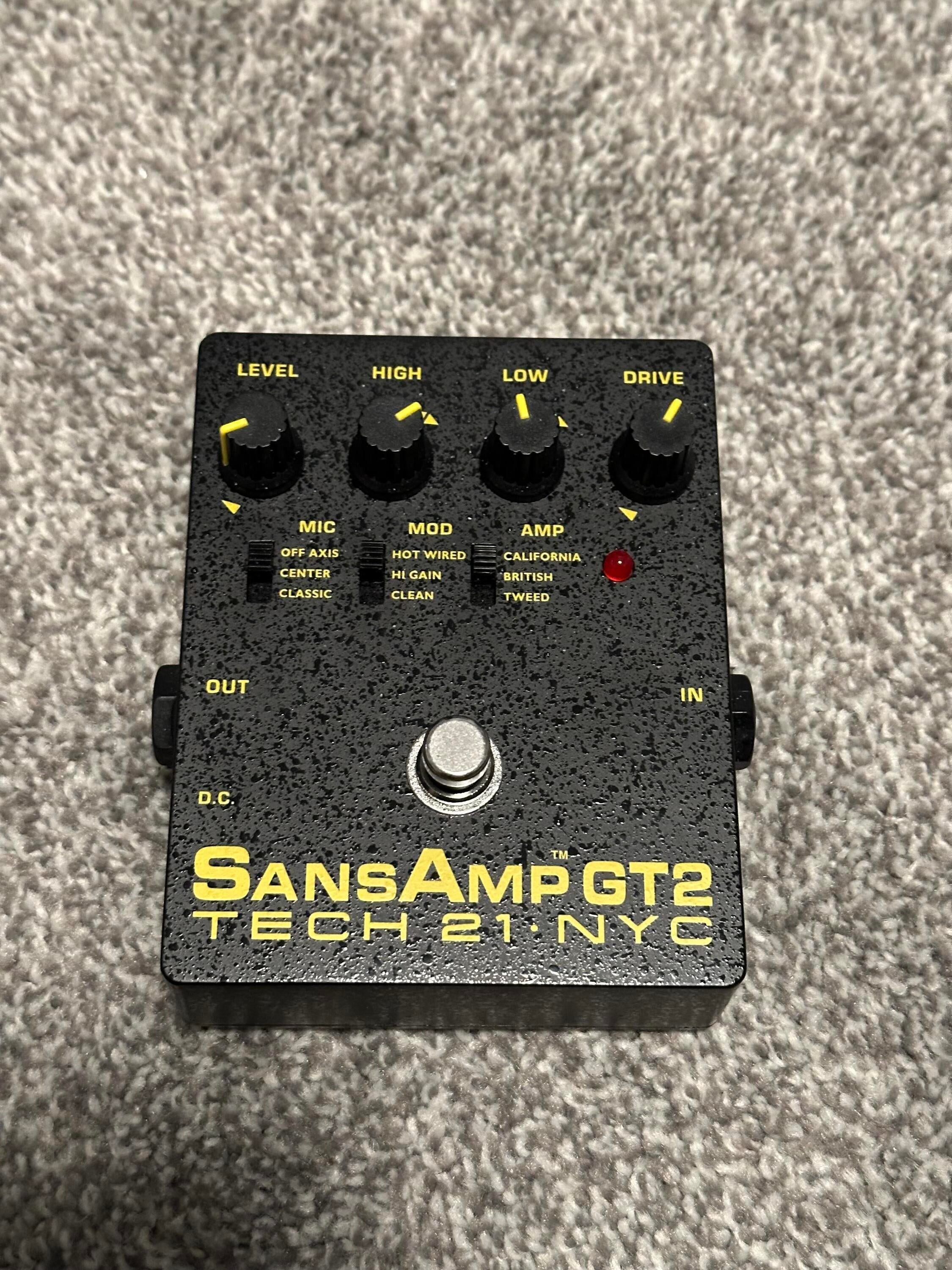 Used Tech 21 SansAmp GT2 Tube Amp Emulator Pedal