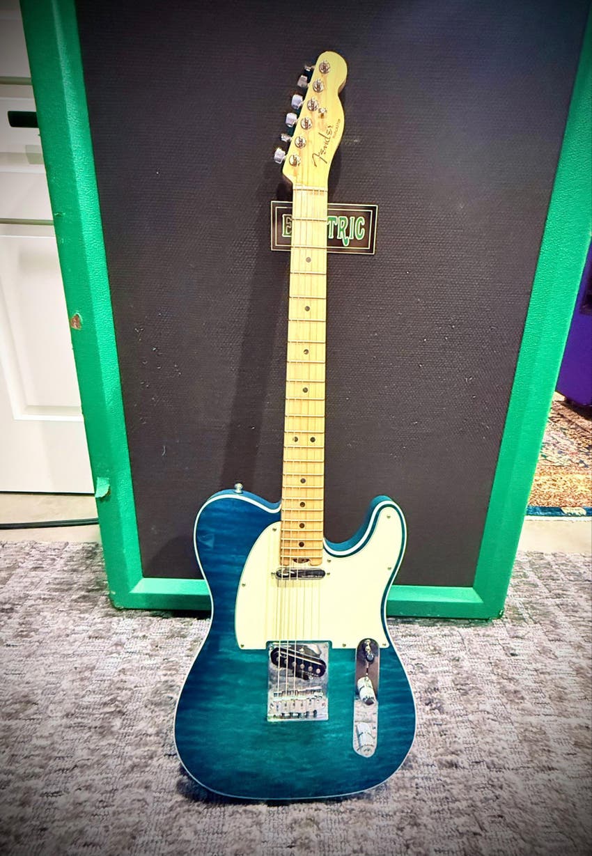 American Elite Telecaster QMT - Aqua Marine