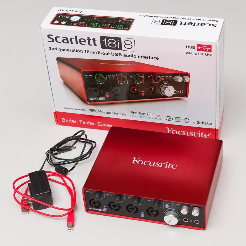 Used Focusrite Scarlett 18i8 2nd Gen USB Audio Interface Sweetwater Gear Exchange