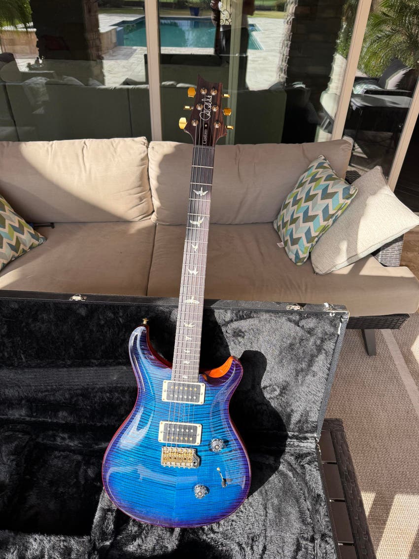 Custom 24 10-Top Sapphire Blueberry Burst Never played