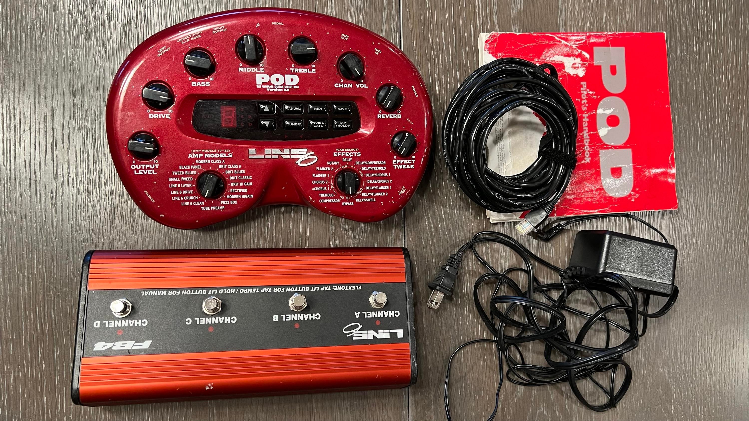 Used Line 6 POD 2.0 w/ FB4 foot switch