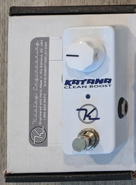 Used Keeley Katana Mini Clean Boost Pedal - White