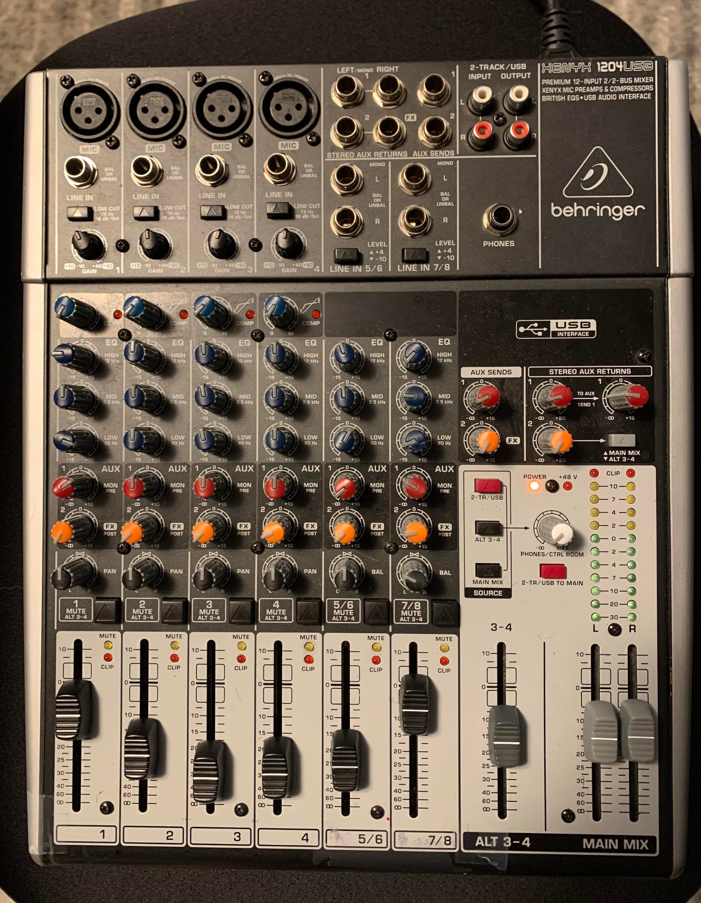 Used Behringer Xenyx 1204USB Mixer with USB - Sweetwater's Gear