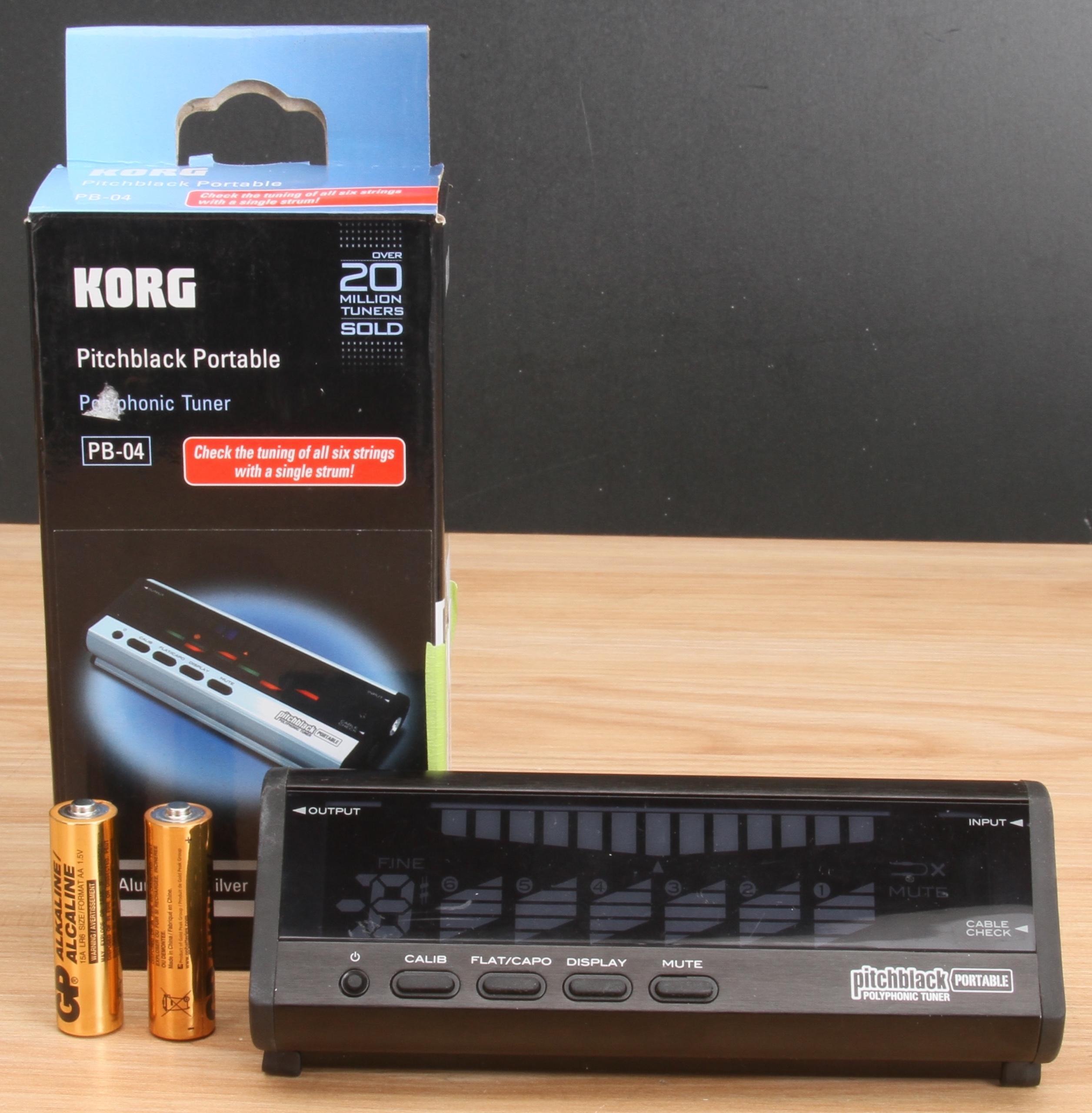 Used Korg Pitchblack Portable Polyphonic Tuner - Black