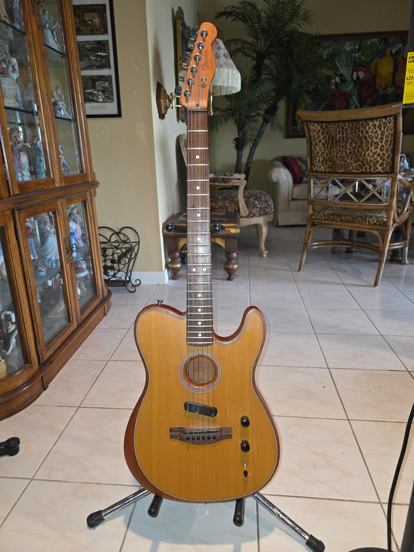 Acoustasonic Player Telecaster Acoustic-electric Guitar - Butterscotch Blonde with Rosewood Fingerboard