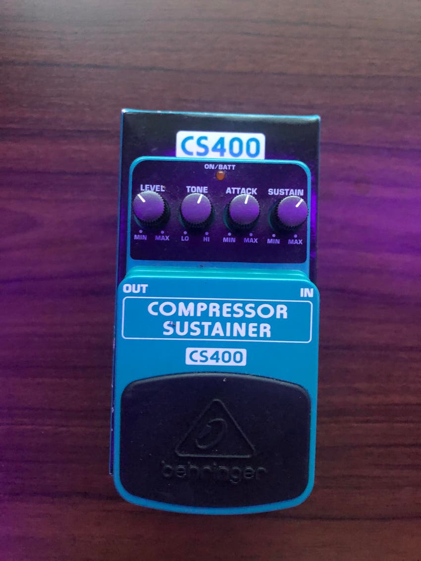 Used Behringer CS400 Compressor/Sustainer Pedal With Box Sweetwater