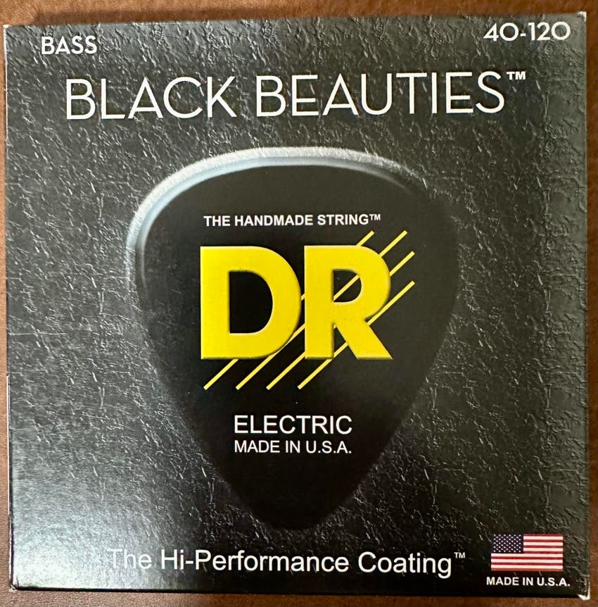 DR Strings BKB5-45125 Black Beauties 45-125 Bass Guitar Strings