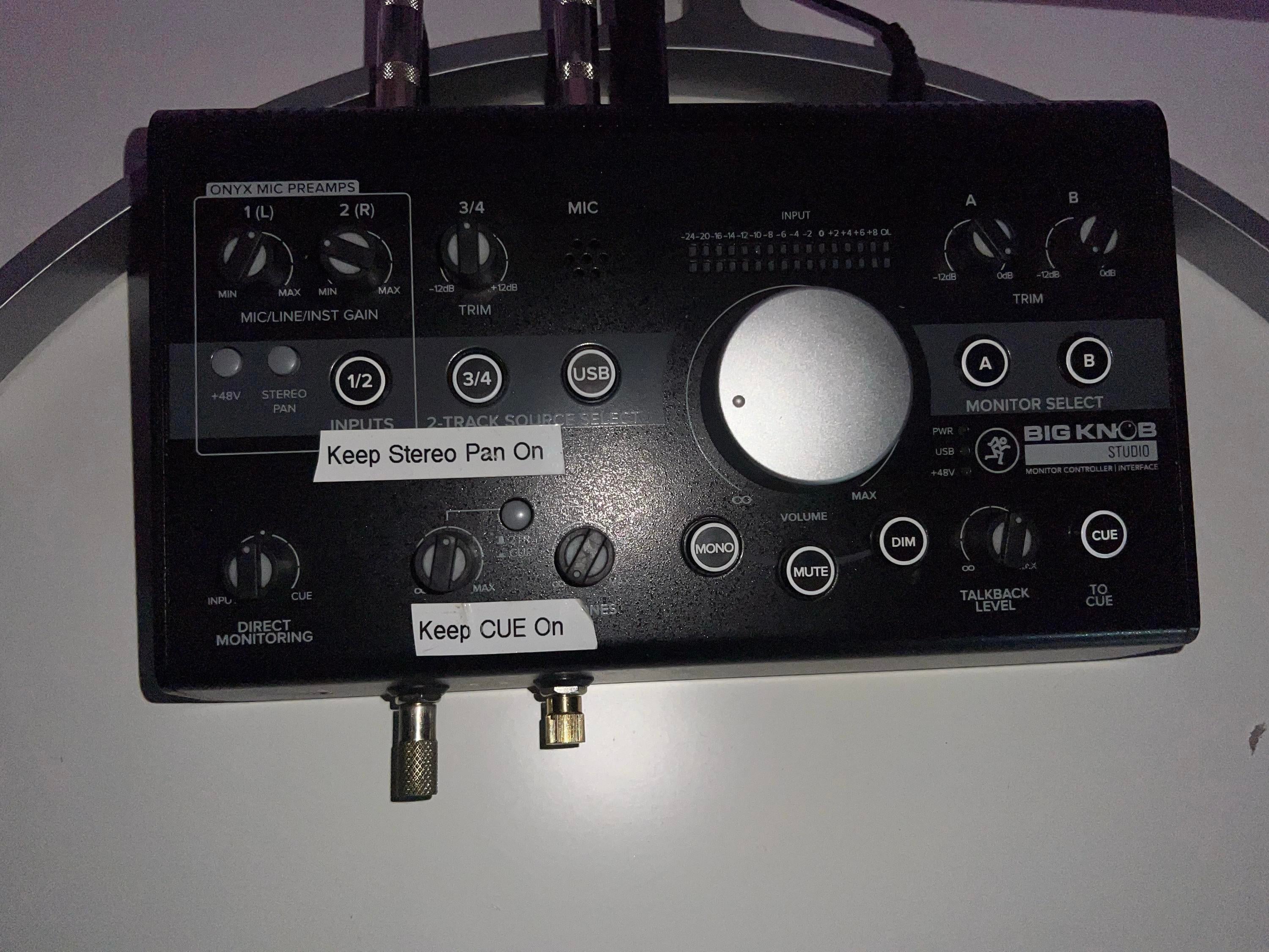 Used Mackie Big Knob Studio 3x2 Studio Monitor Controller and Interface