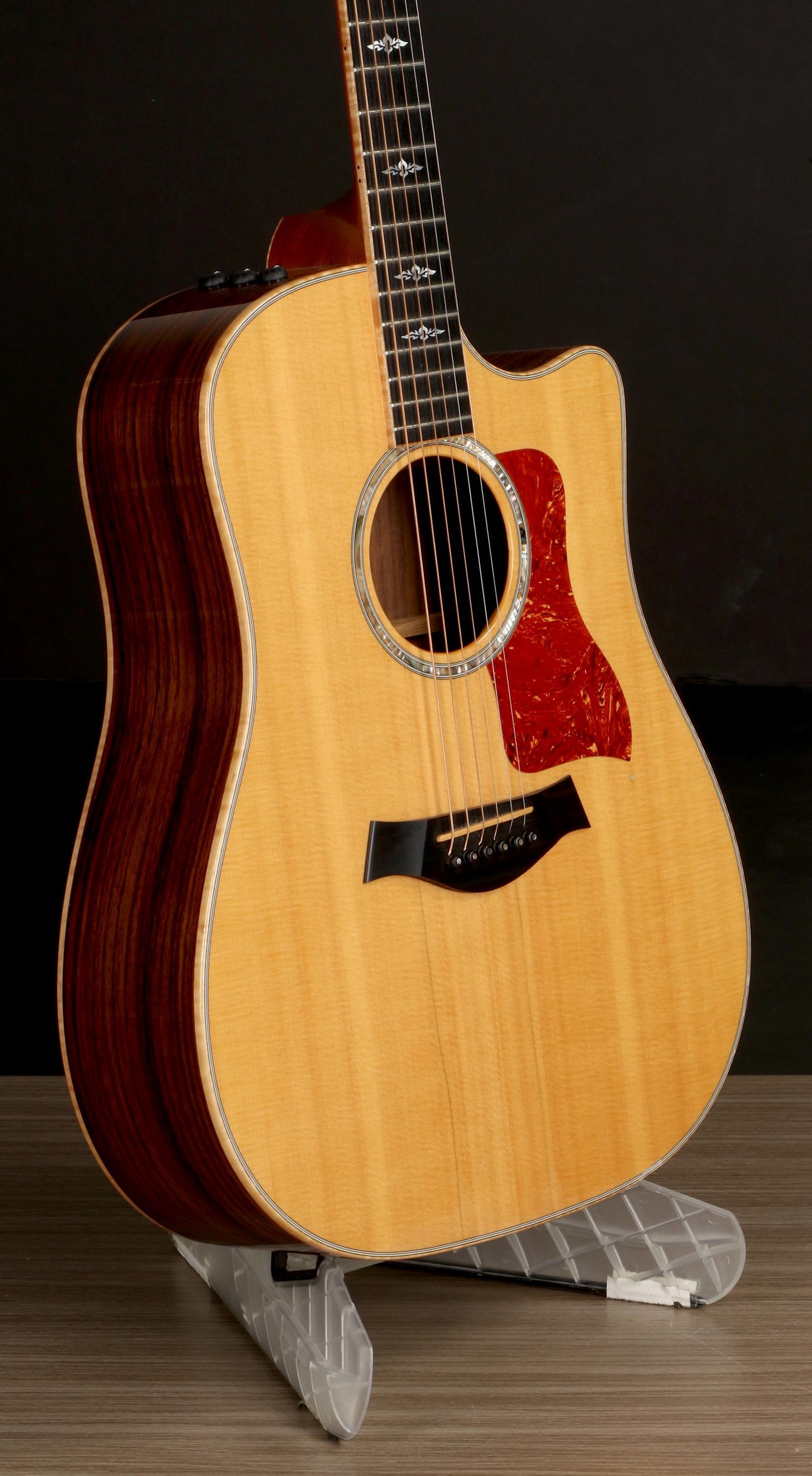 Used Taylor 810ce Dreadnought - Natural, Cutaway Acoustic Steel String  Guitar w/Indian Rosewood Back & Sides