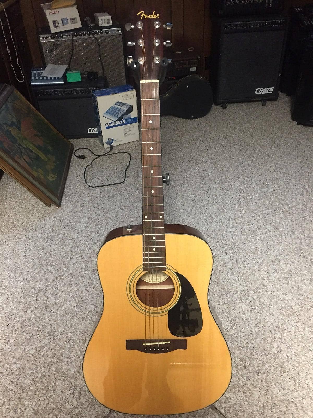 Used Fender DG60 NAT Acoustic Dreadnaught Guitar Sweetwater Gear