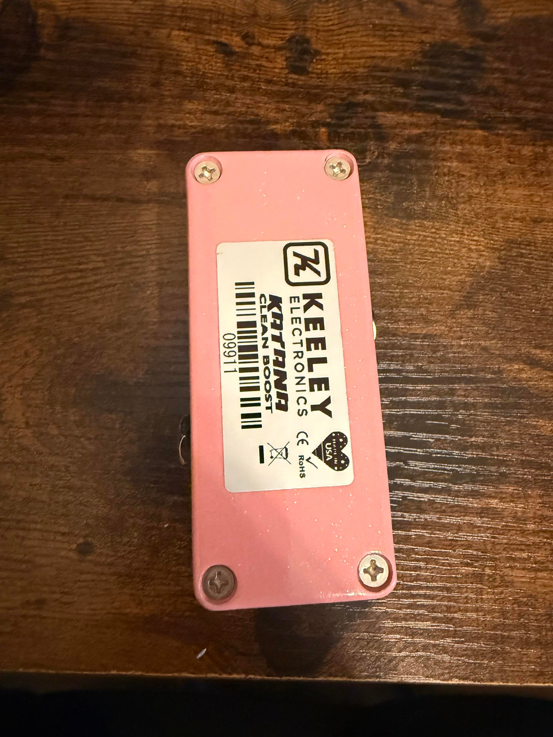Keeley Mini Katana Clean Boost Pedal with EBS Patch Cables
