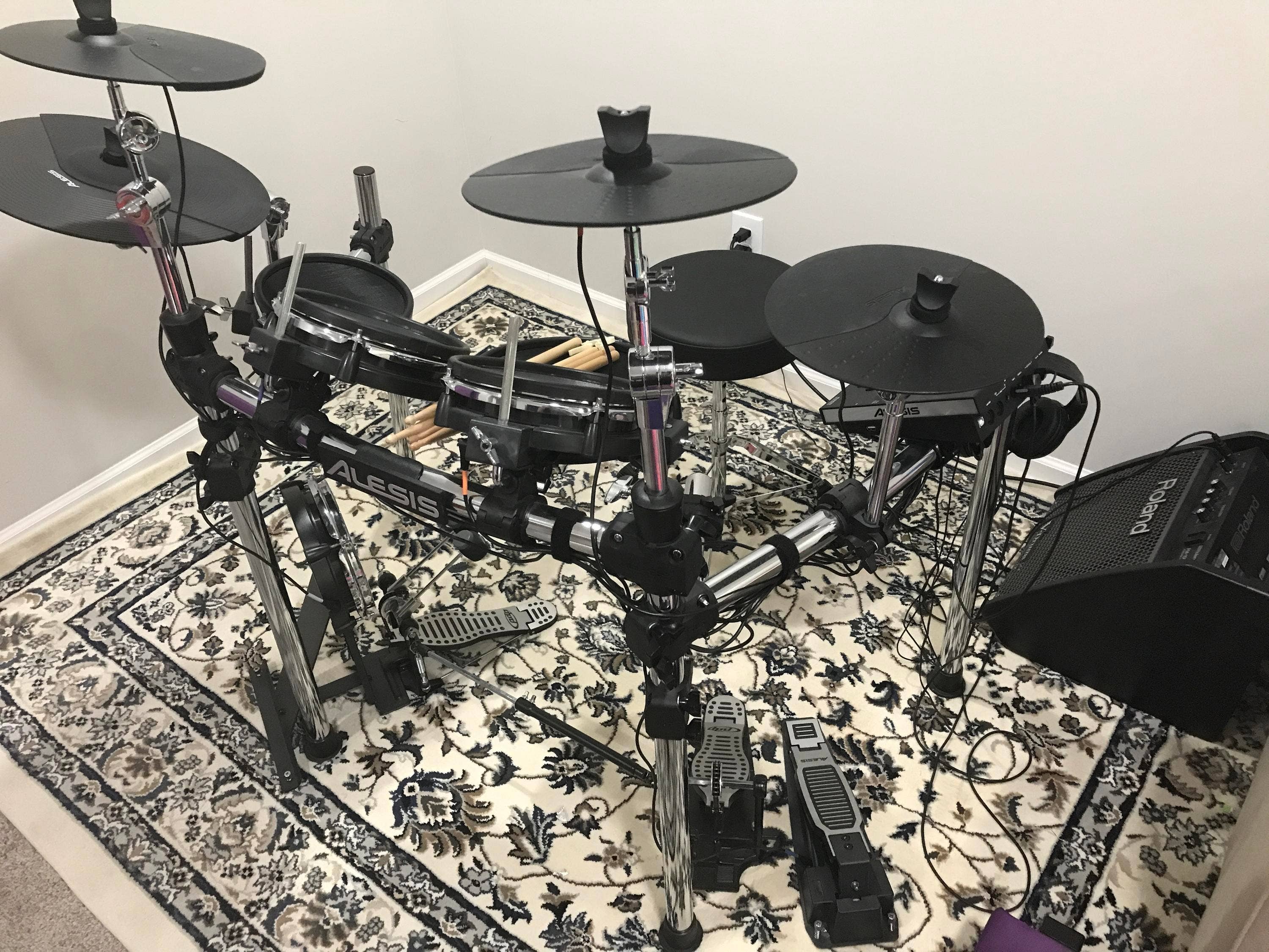 Used Alesis Command Mesh Electronic Drum Set Bundle Sweetwater Gear