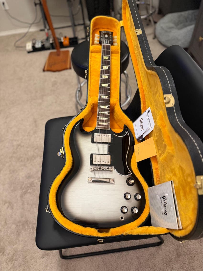 1961 Les Paul/SG Standard Electric Guitar -Silverburst , M urphy Lab Ultra Light Aged