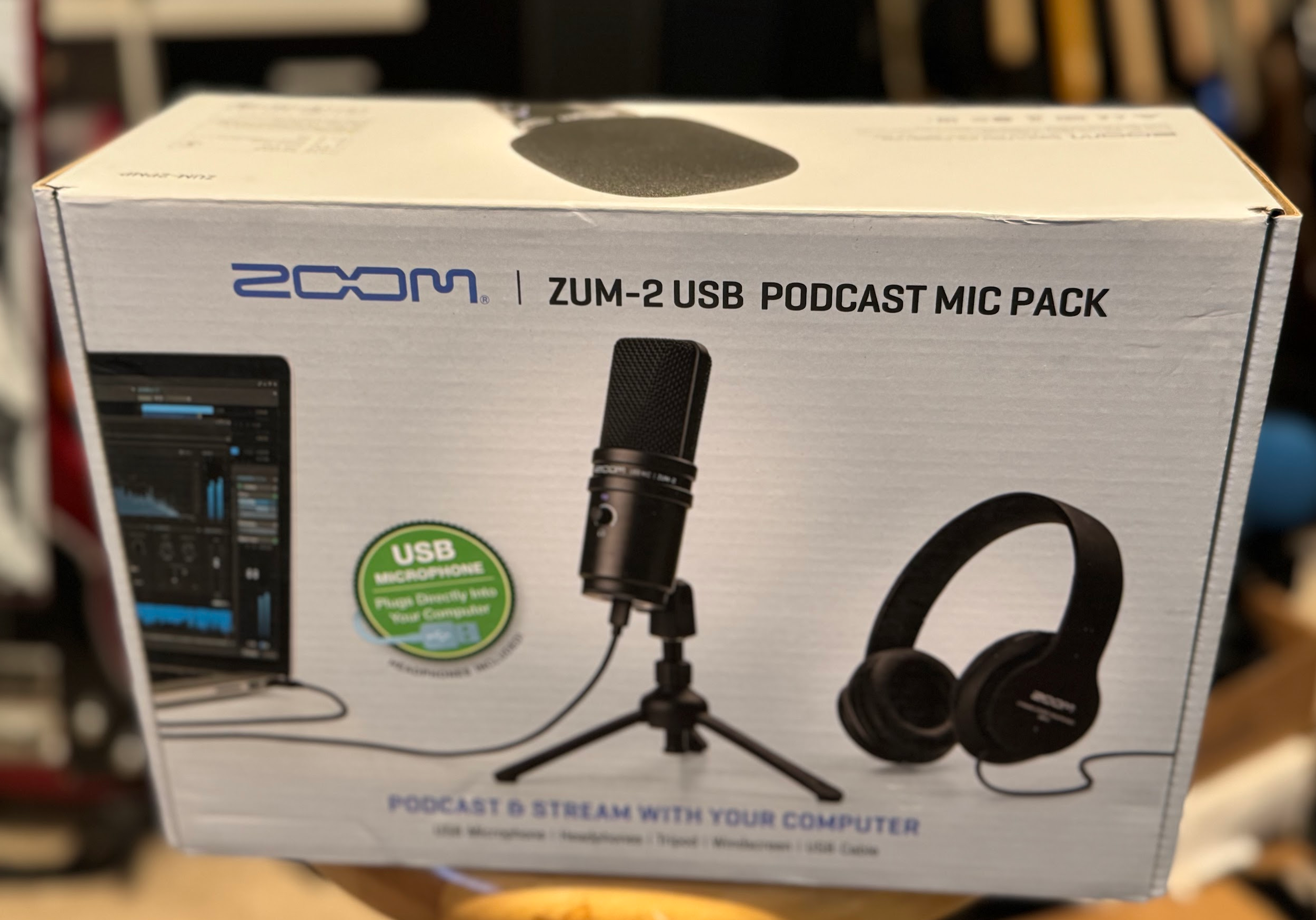 Kit Podcast Zoom ZUM-2 - Micro USB + Casque + Trépied - Enregistrement Professionnel Stream YouTube