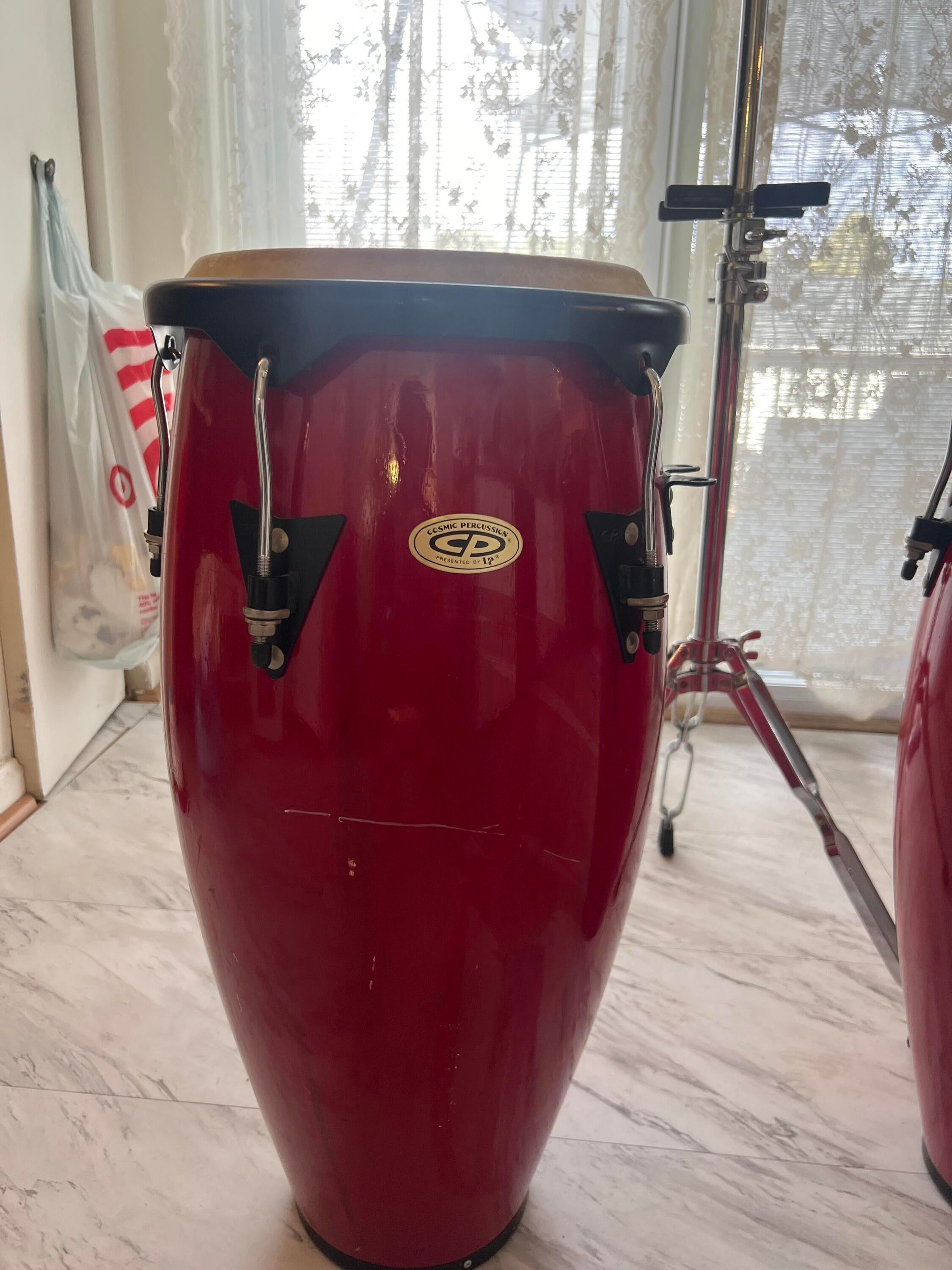 Used Cosmic Percussion Conga Pair with Stand