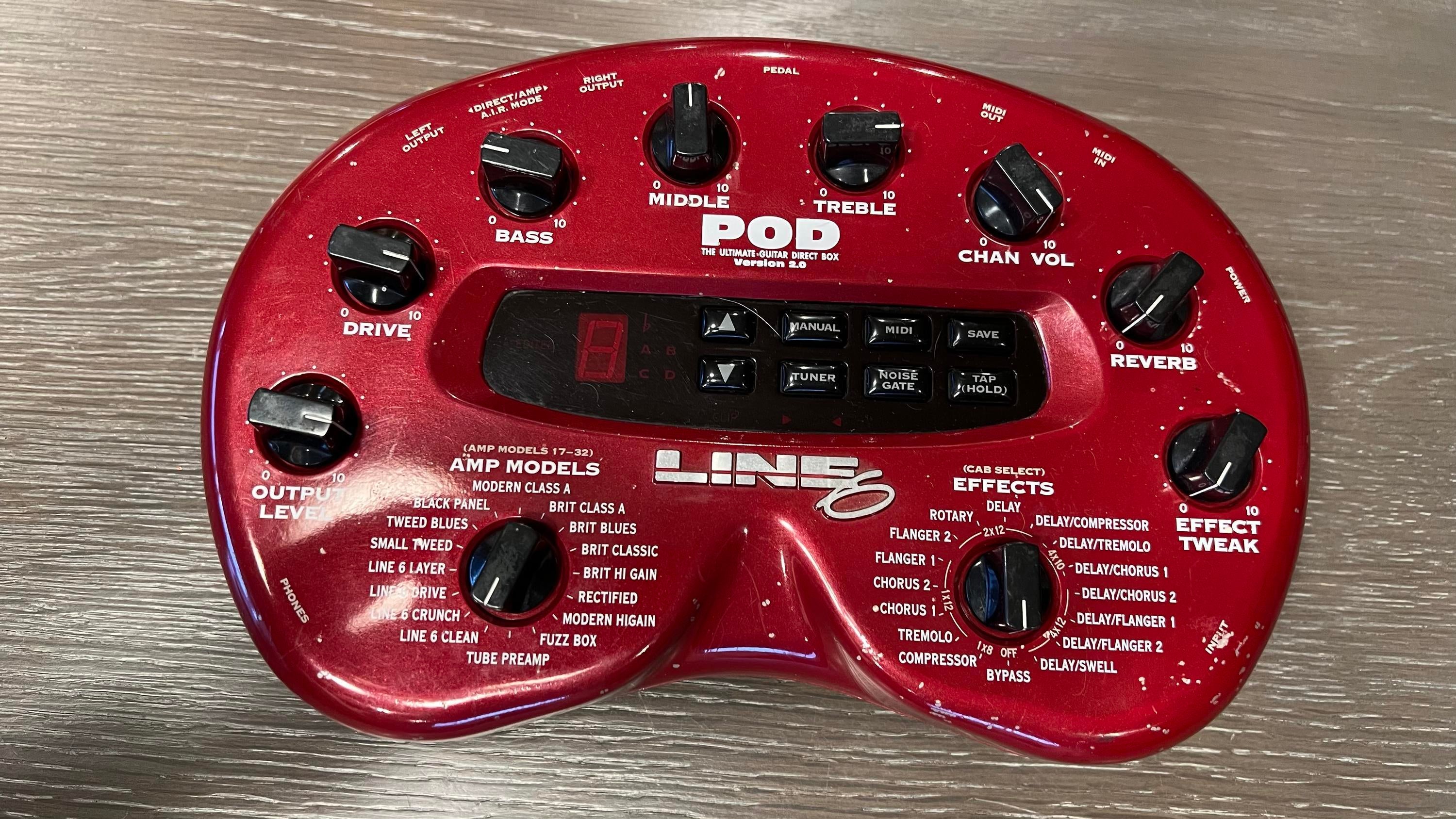 Used Line 6 POD 2.0 w/ FB4 foot switch