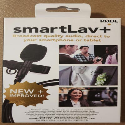 Rode SmartLav+ Lavalier Condenser Microphone for Smartphones Tablets - Omni-Directional - Black