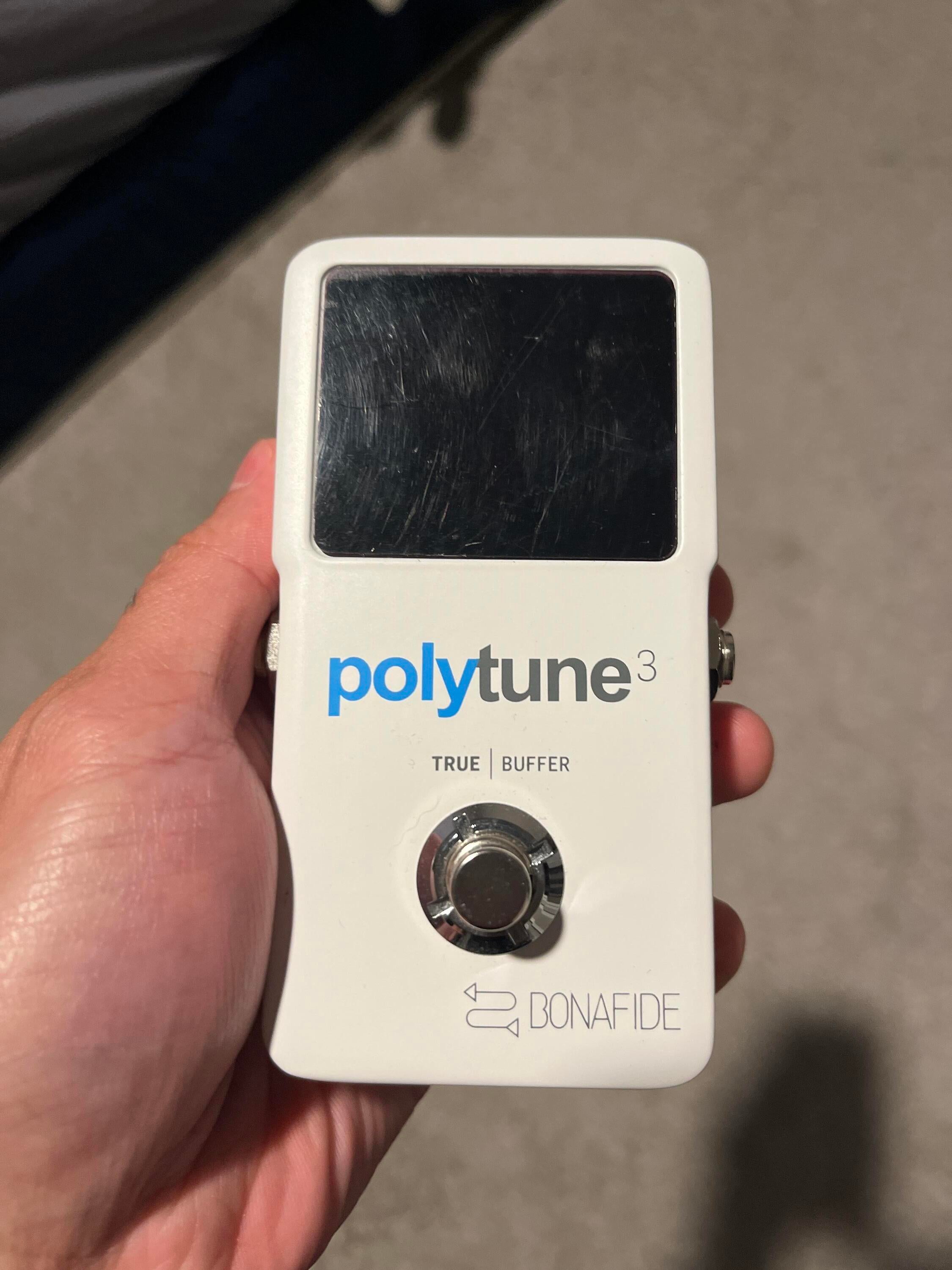 Used TC Electronic PolyTune 3 Polyphonic LED Guitar Tuner Pedal with Buffer