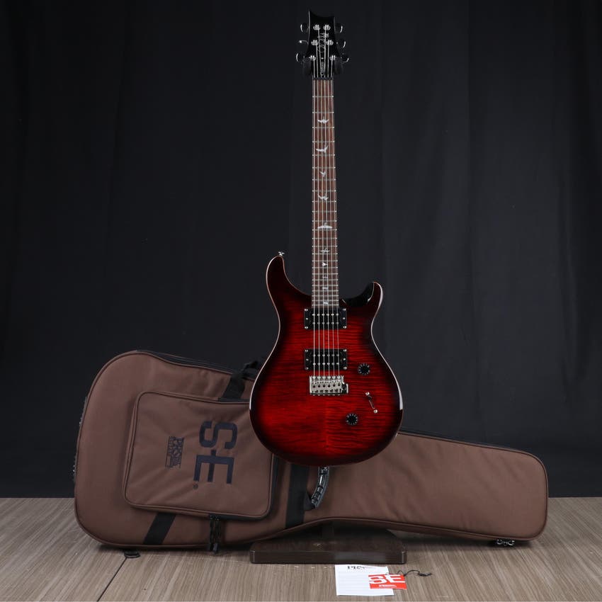 SE CU24 Electric Solidbody Guitar, Fire Red Burst
