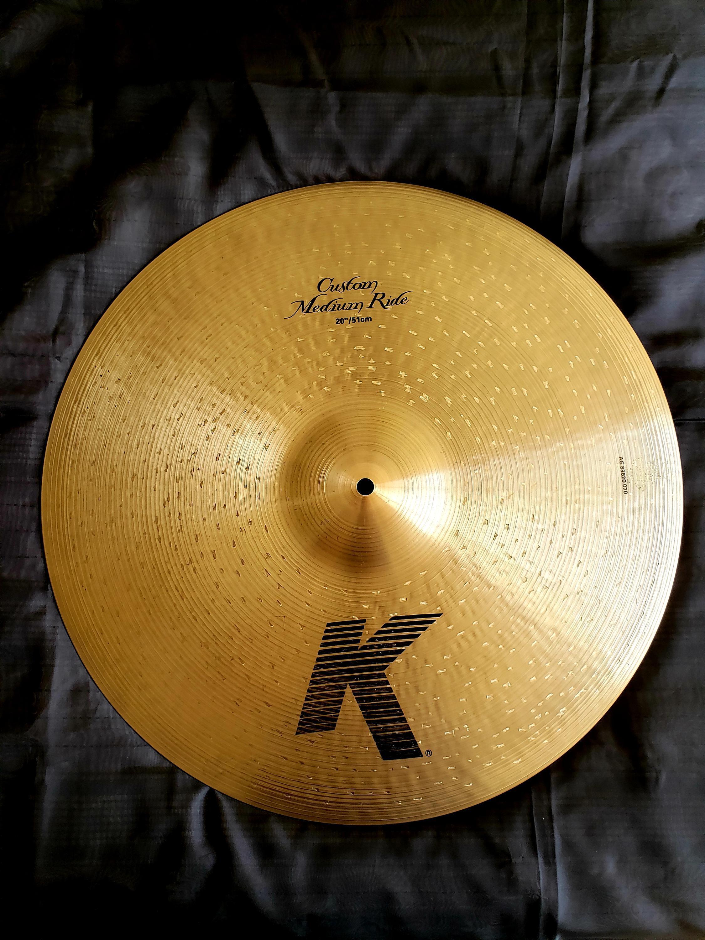 Used Zildjian 20 inch K Custom Medium Ride Cymbal