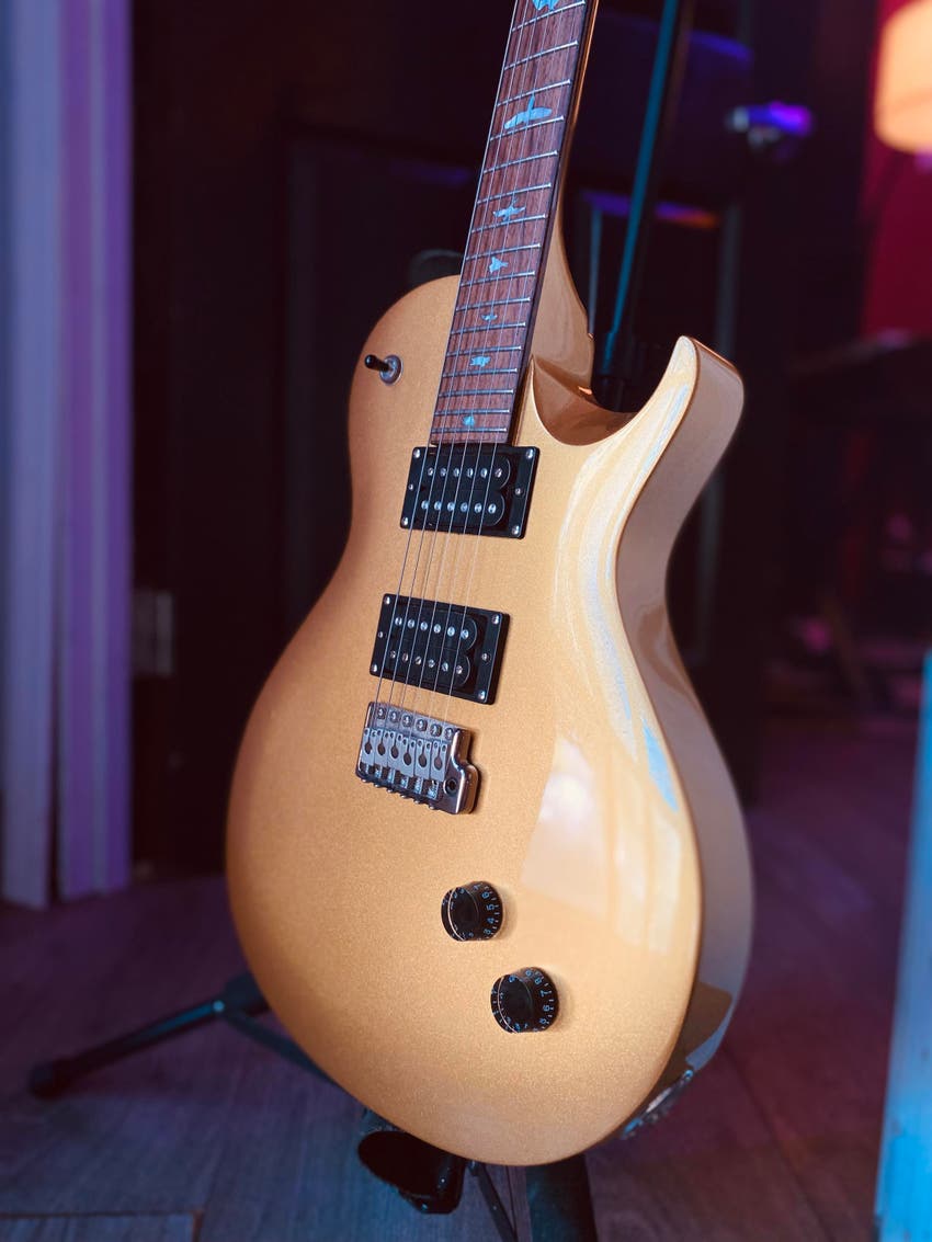 Used PRS SE Santana Singlecut Trem Electric Guitar Egyptian Gold
