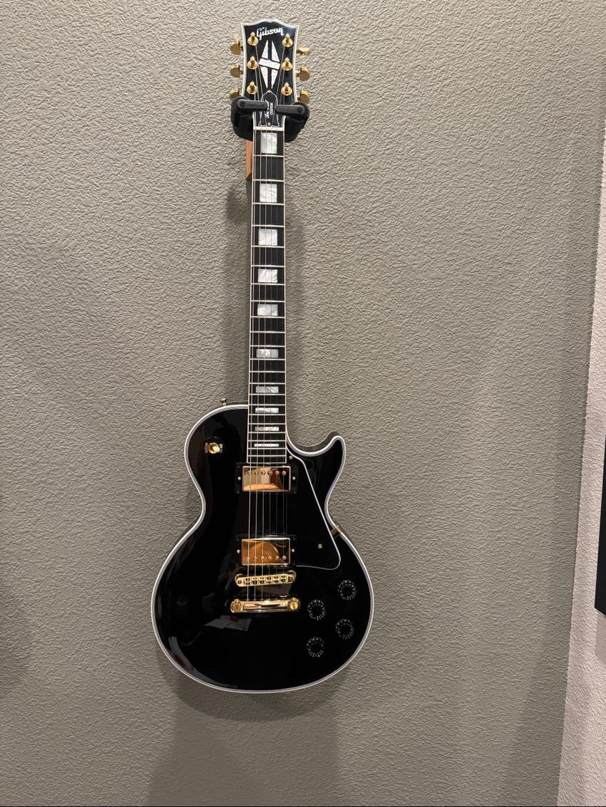 Custom Les Paul Custom Electric Guitar - Ebony, Ebony Fingerboard